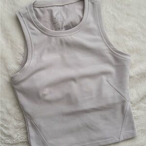 Gray Sleeveless Crop Sports Bra